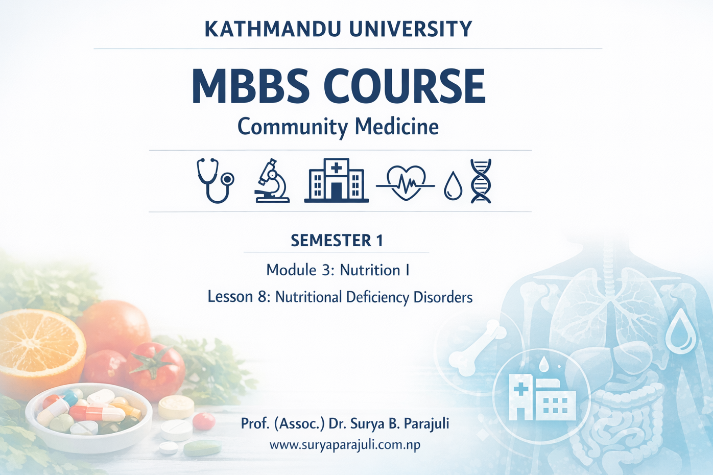 Nutritional deficiency disorders e.g. PEM, Iron deficiency, Vitamin A deficiency